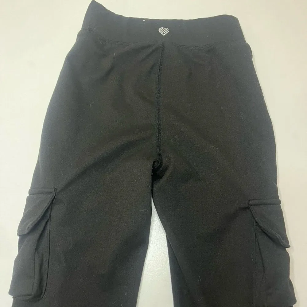 Girls Justice Black Cargo Pants